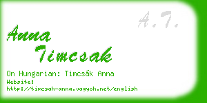 anna timcsak business card