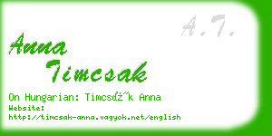 anna timcsak business card